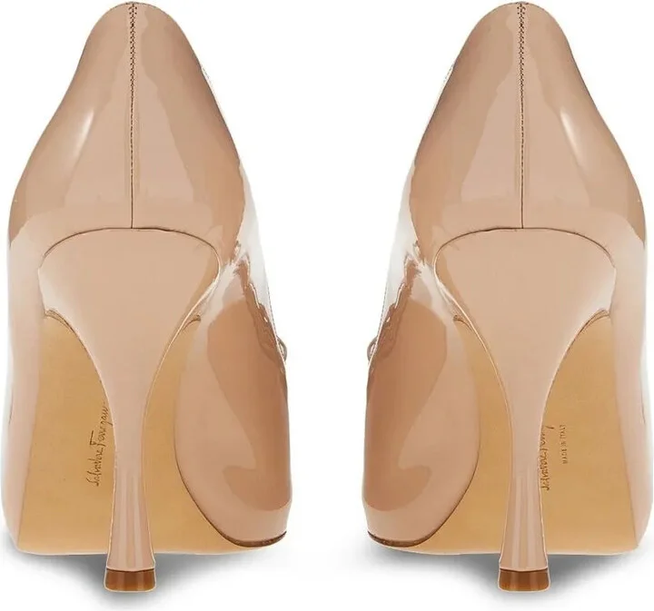 Ferragamo Vara Bow Mid-Heel Pumps