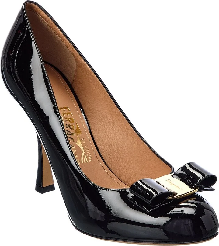 Ferragamo Vara Bow Patent Pump