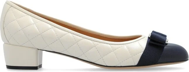 Ferragamo Vara Bow Quilted Pumps