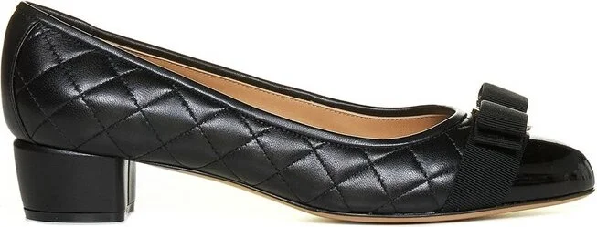 Ferragamo Vara Bow Quilted Pumps