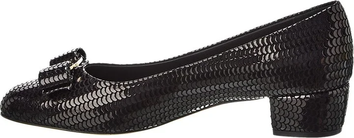 Ferragamo Vara Bow Suede Pump - Image 2