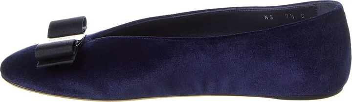 Ferragamo Vara Bow Velvet Flat - Image 2