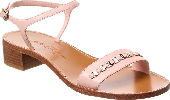 Ferragamo Vara Chain Leather Sandal