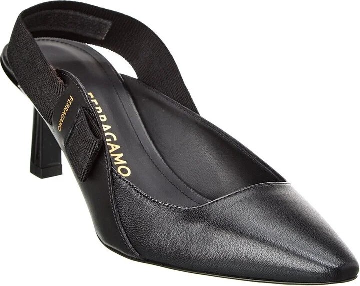 Ferragamo Vara Leather Slingback Pump