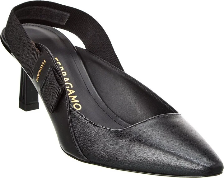 Ferragamo Vara Leather Slingback Pump