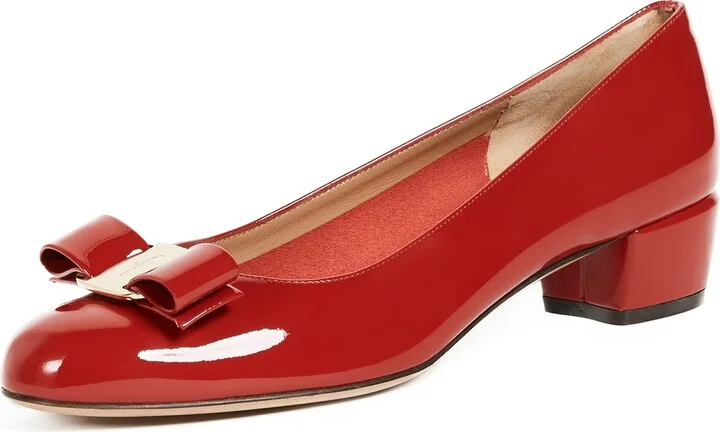 FERRAGAMO Vara Low Heel Pumps