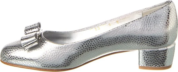 Ferragamo Vara Manta Leather Pump - Image 2