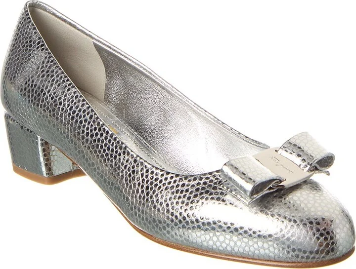 Ferragamo Vara Manta Leather Pump