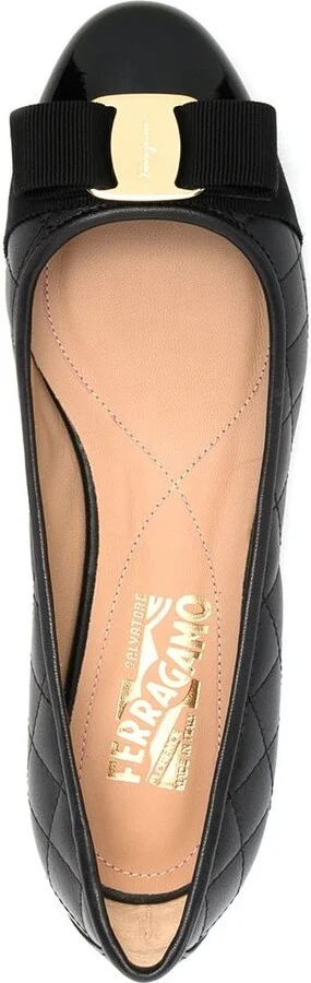 Ferragamo Vara Quilted Leather Ballet Flats - Image 2