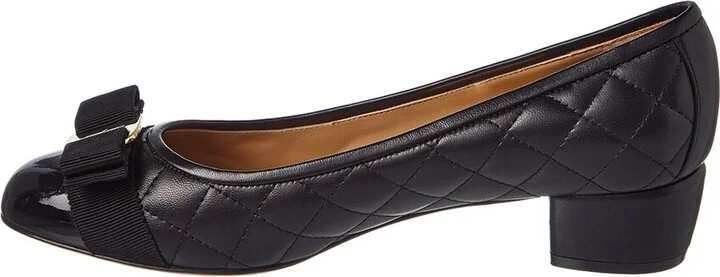 Ferragamo Vara Quilted Leather Pump - Image 2