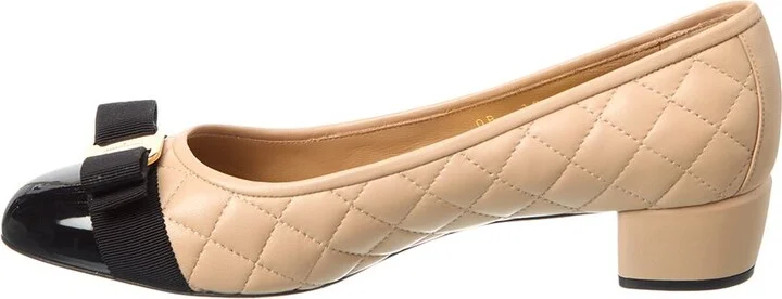 Ferragamo Vara Quilted Leather Pump - Image 2