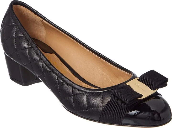 Ferragamo Vara Quilted Leather Pump