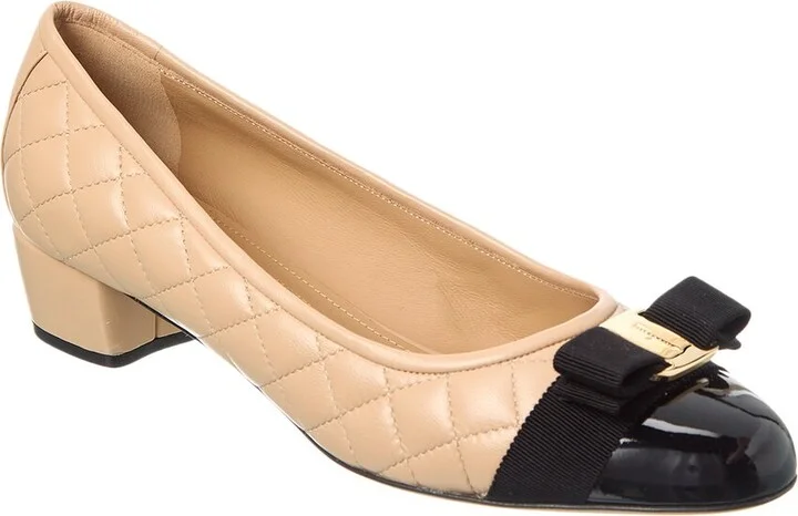 Ferragamo Vara Quilted Leather Pump