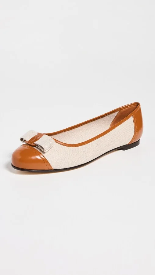 FERRAGAMO Vara Woven Ballet Flats - Image 3