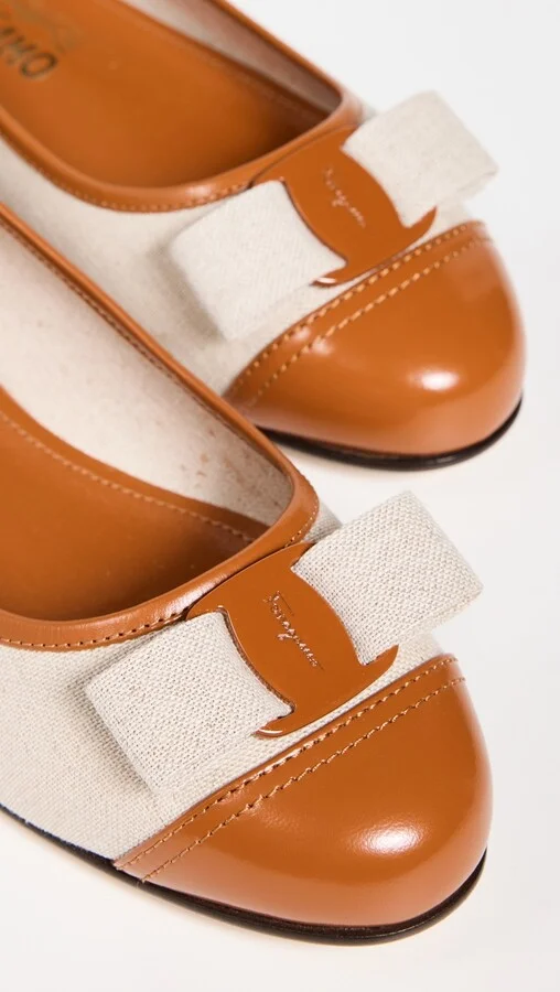 FERRAGAMO Vara Woven Ballet Flats - Image 4