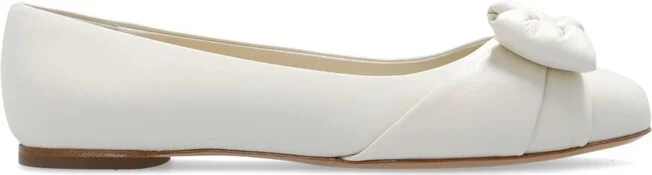 Ferragamo Varina Bow Detailed Ballet Flats