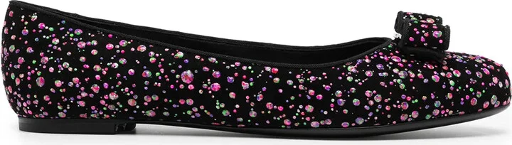 Ferragamo Varina Leather Ballerina Shoes