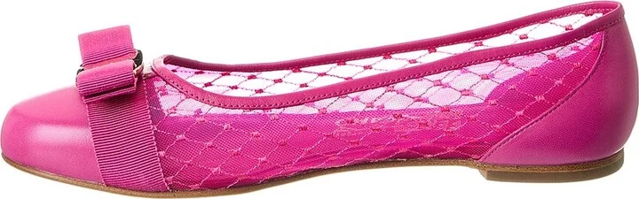 Ferragamo Varina Mesh & Leather Flat - Image 2