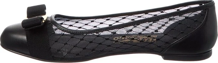 Ferragamo Varina Mesh & Leather Flat - Image 2