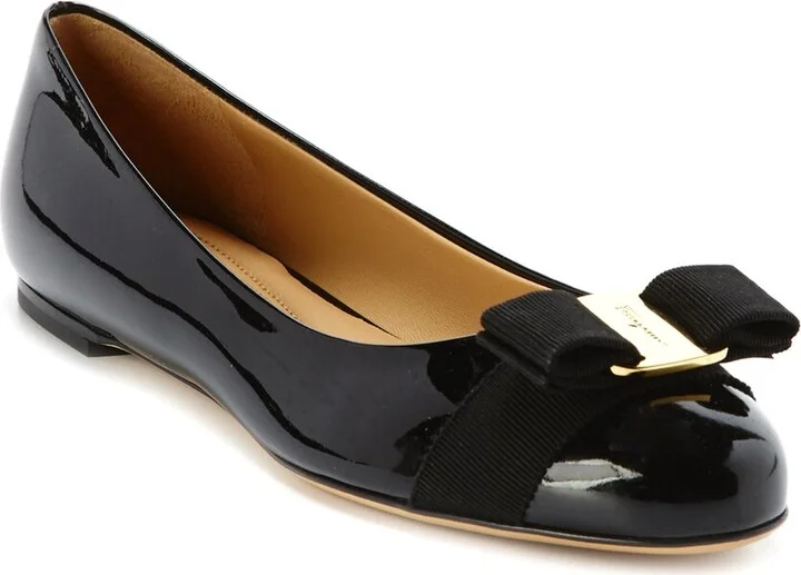 Ferragamo Varina Patent Ballet Flat