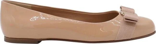 Ferragamo Varina Round Toe Ballet Flats