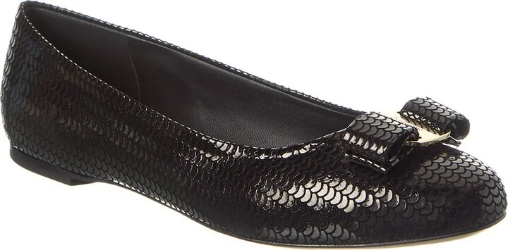 Ferragamo Varina Sequin Suede Flat