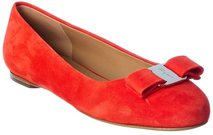 Ferragamo Varina Suede Flat
