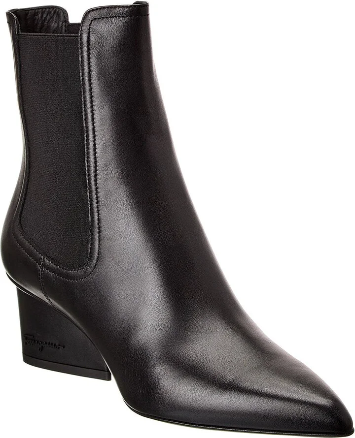 Ferragamo Velta Leather Bootie