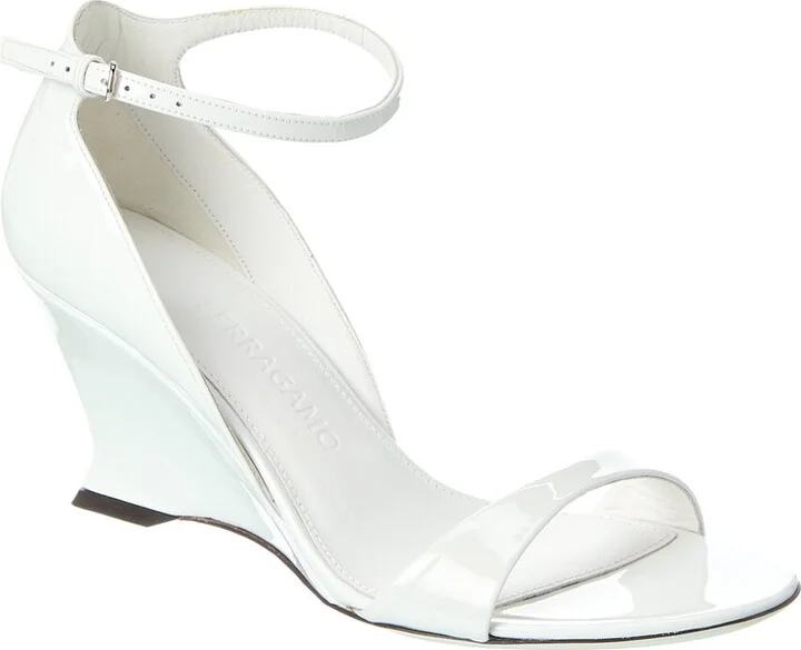 Ferragamo Vidette Leather Wedge Sandal