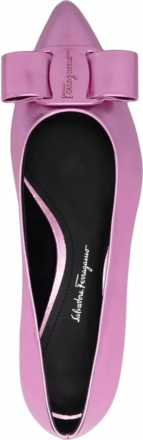 Ferragamo Viva Bow-Detail Ballerina Shoes