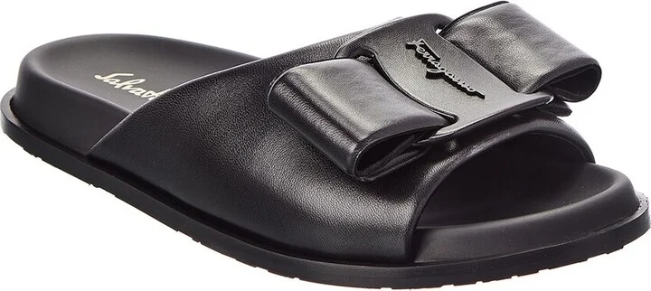 Ferragamo Viva Bow Leather Slide