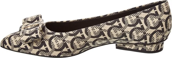 Ferragamo Viva Gancini Canvas Flat - Image 2