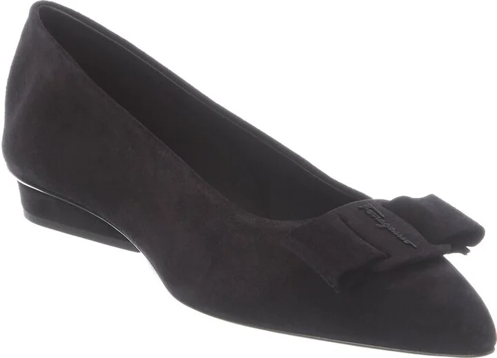 Ferragamo Viva Suede Flat