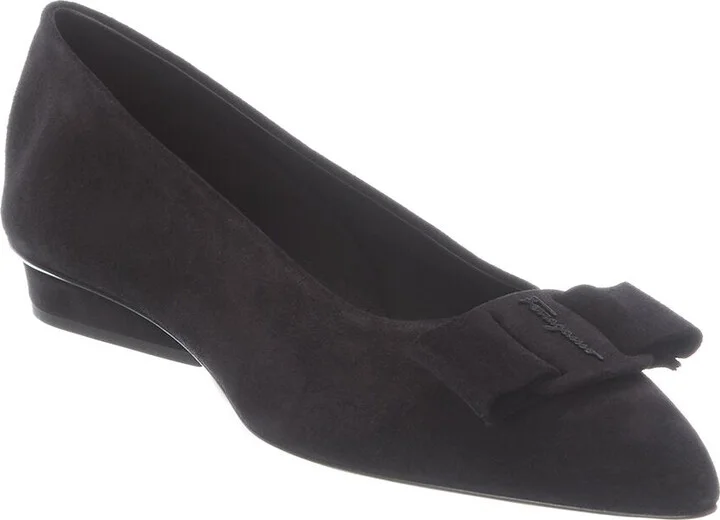 Ferragamo Viva Suede Flat