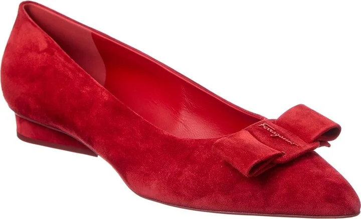 Ferragamo Viva Suede Flat