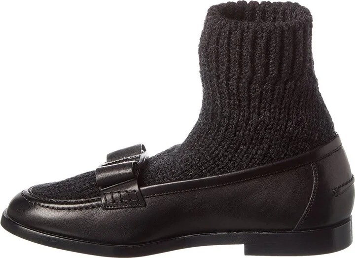 Ferragamo Vivaldo Knit & Leather Loafer - Image 2