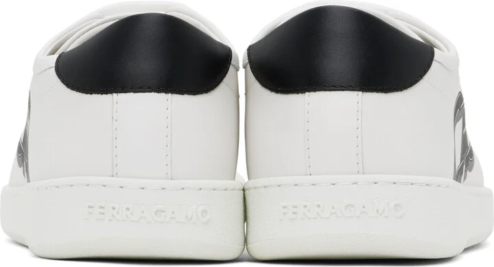 Ferragamo White Double Gancini Sneakers - Image 2