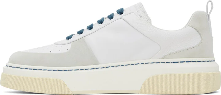 Ferragamo White Leather Sneakers - Image 3