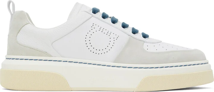Ferragamo White Leather Sneakers