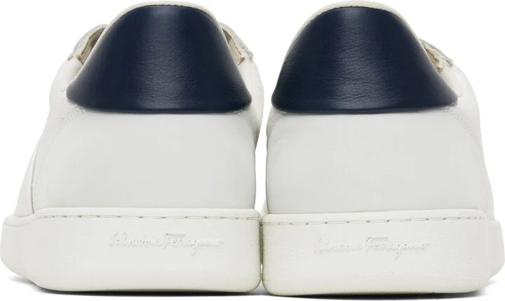 Ferragamo White Low Top Signature Sneakers - Image 2