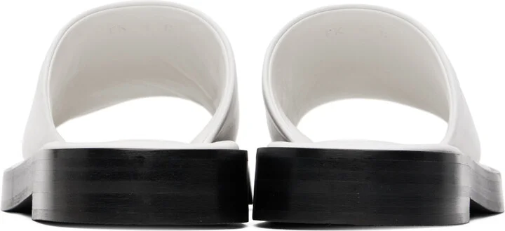 Ferragamo White Single-Band Sandals - Image 2