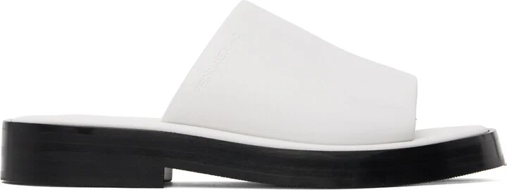 Ferragamo White Single-Band Sandals