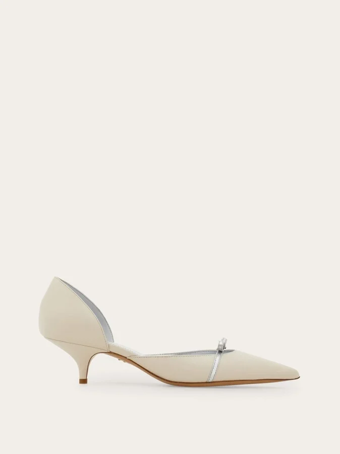 Ferragamo Women Bridal - Mini bow pump White