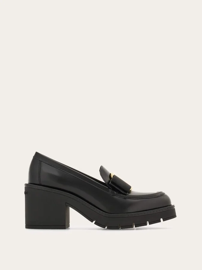 Ferragamo Women Chunky heel Vara Bow loafer Black