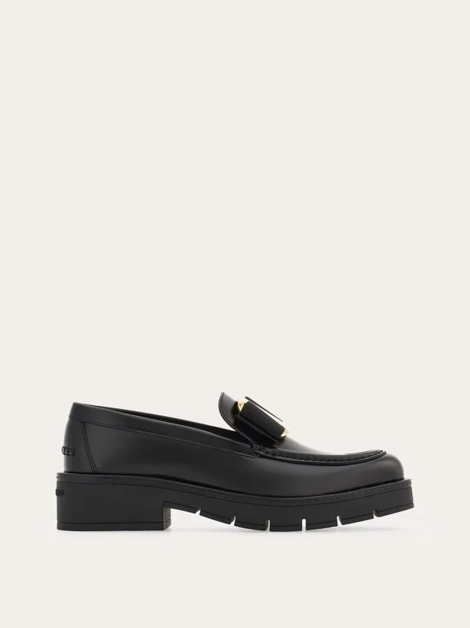 Ferragamo Women Chunky Vara Bow loafer Black