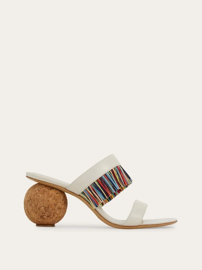 Ferragamo Women Fringed sandal White