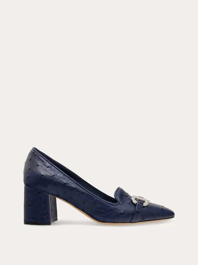 Ferragamo Women Gancini ornament pump Blue