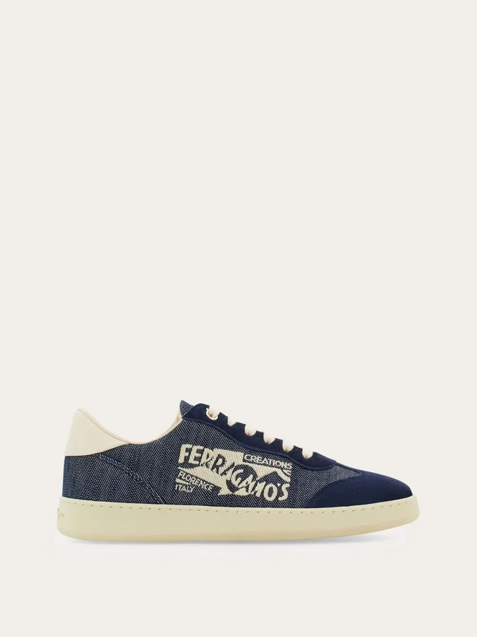 Ferragamo Women Low top sneaker with logo Blue