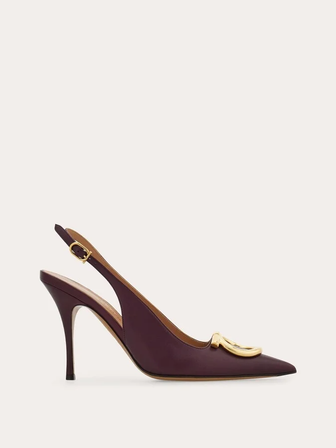 Ferragamo Women Maxi Gancini slingback pump Red