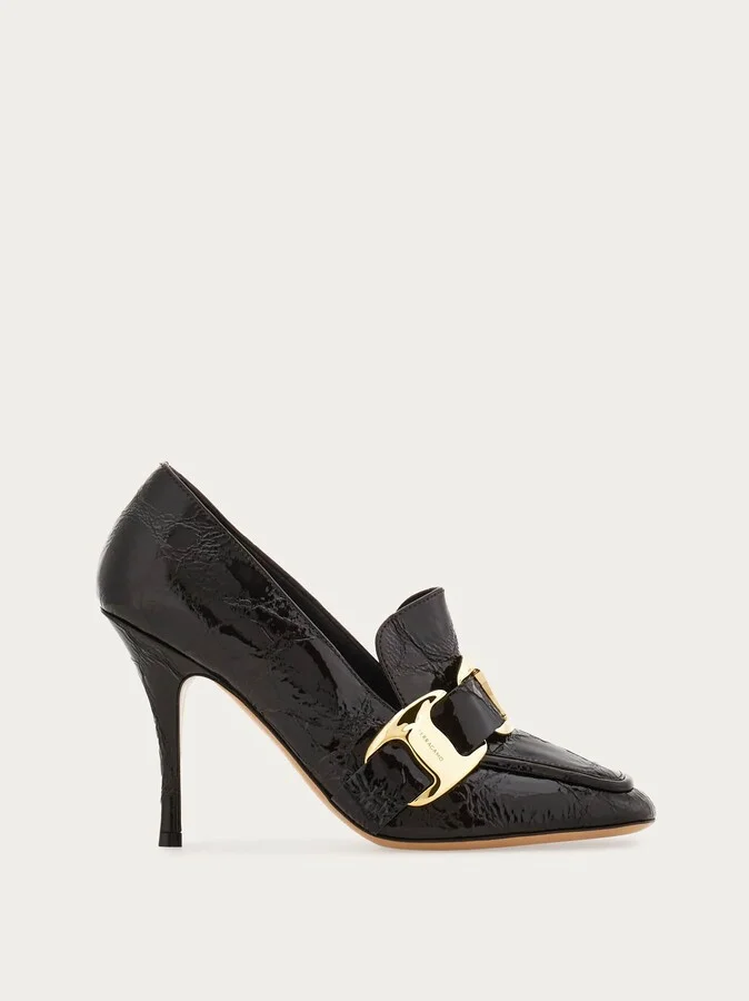 Ferragamo Women Maxi Vara plate pump Brown